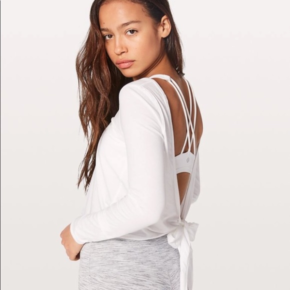 NWT WHITE LULULEMON IT’S A TIE LONG SLEEVE - - 12 - Picture 2 of 6